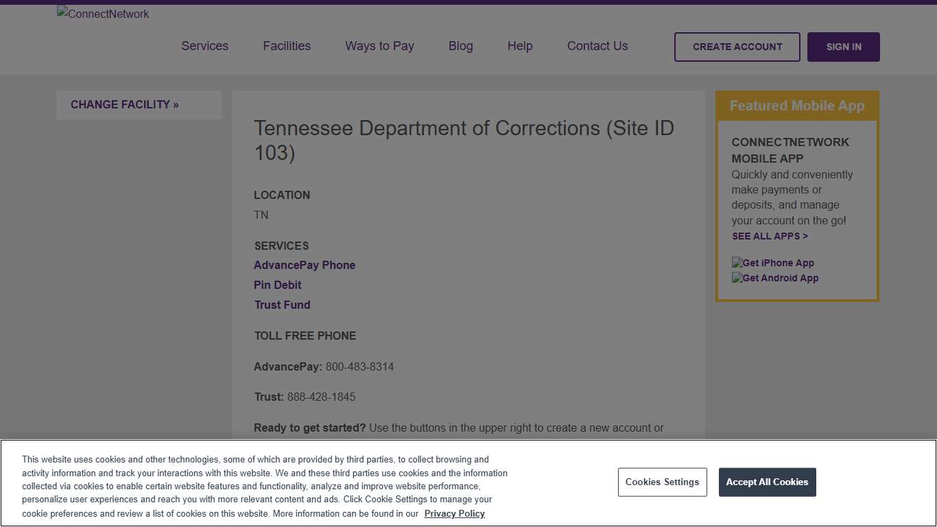 Tennessee Department of Corrections | ConnectNetwork